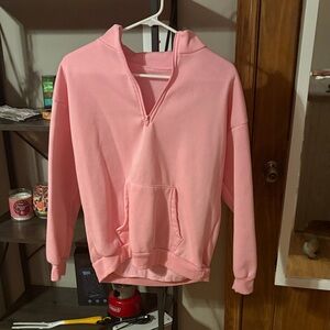 Pink Half-Zip Hoodie